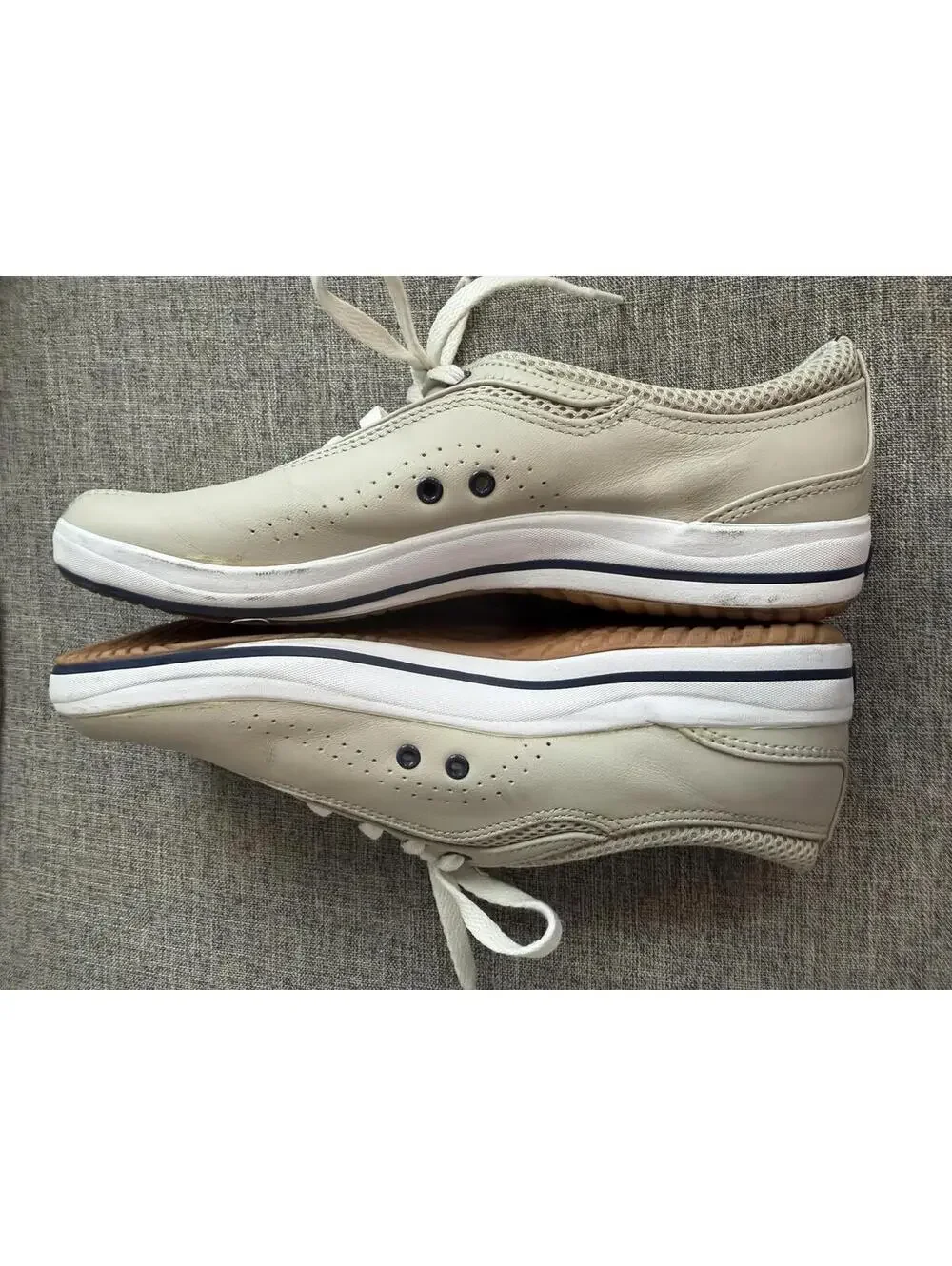 Keds Spirit Leather Oxford Sneakers Womens 8.5 Cream Off White Lace Up